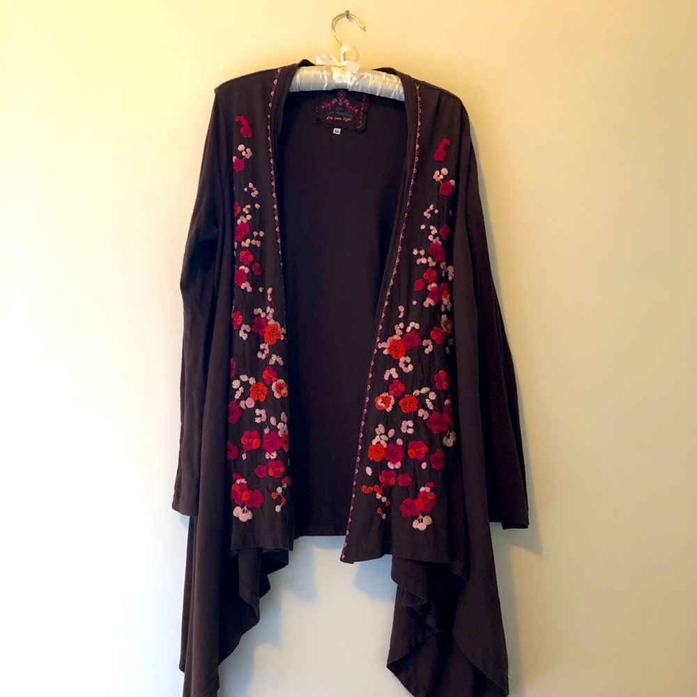 JWLA Embroidered Cotton Cardigan